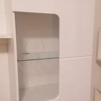 Vetrinetta da parete bianco laccato lucido