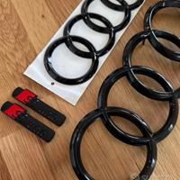 Loghi AUDI neri nero logo lucido emblema anelli