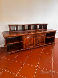 Mobile TV d'epoca legno massello rifinito a mano