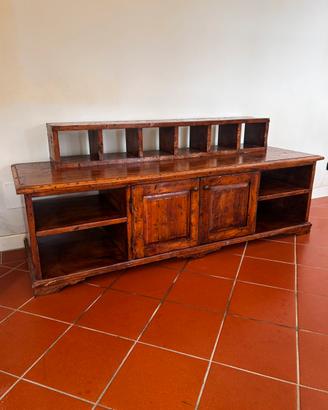 Mobile TV d'epoca legno massello rifinito a mano