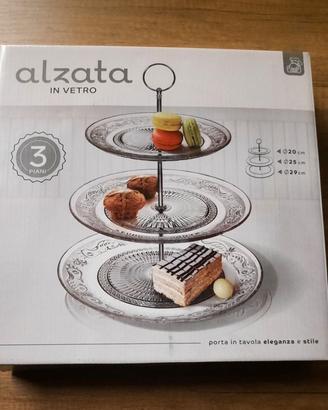 Alzata in vetro per dolci