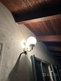 3 Lampioni da esterno in fusione bianchi