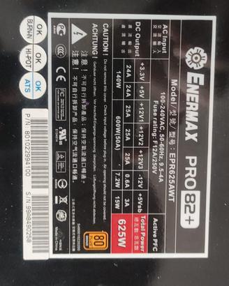 Enermax PRO82+ 625W 80 Plus Bronze – Alimentatore