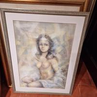 
Quadro Vintage – Donna nuda con veli –
