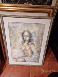 
Quadro Vintage – Donna nuda con veli –