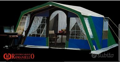 tenda da campeggio a tetto spiovente 7 posti