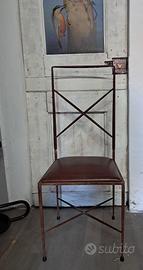 Sedie ufficio in pelle e simil-ottone