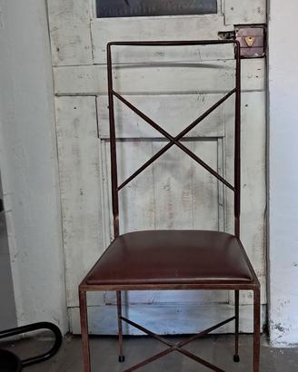 Sedie ufficio in pelle e simil-ottone