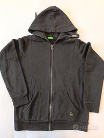 👕 Felpa Donna BENETTON Cappuccio  Zip Intera tgM