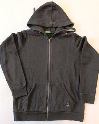 👕 Felpa Donna BENETTON Cappuccio  Zip Intera tgM