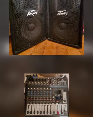 Impianto Audio completo Mixer + casse