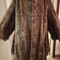 Cappotto vintage in vero visone naturale