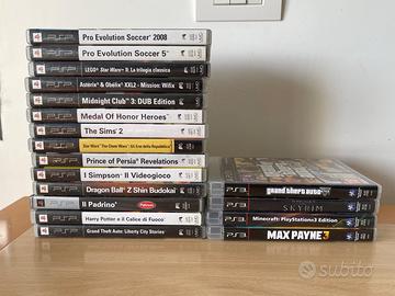 Lotto giochi psp e ps3
