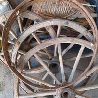 ruote per carro in legno