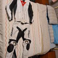 Tuta moto Dainese 56 bianca