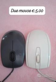 Due mouse con filo Logitech USB