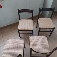 4 sedie massicce anni 70