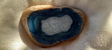 Fermacarte agata blu lucida gr 470