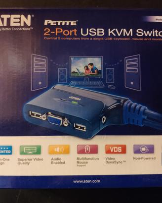 Switch USB VGA/Audio cablato 2-porte