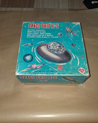 Space X-5 navicella in latta funzionante vintage