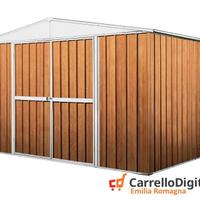 Casetta per esterno in lamiera 360x175 fin legno