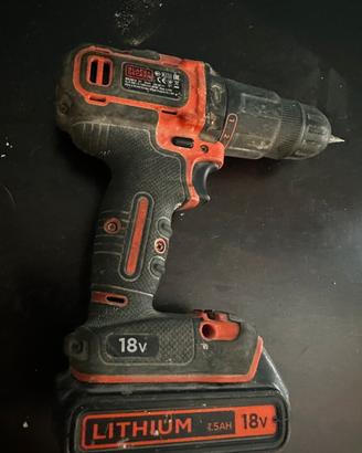 Trapano Avvitatore a Percussione Black+Decker 18V