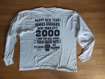 T-Shirt Happy New Year Times Square NYC 2000 XL