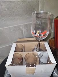 6 bicchieri a calice per Birra Red Erik