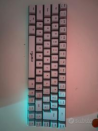 HXSJ Tastiera Gaming 60% RGB Bianca – Compatta USB