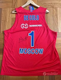 Canotta basket Cska De Colo Eurolega autografata
