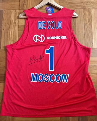Canotta basket Cska De Colo Eurolega autografata