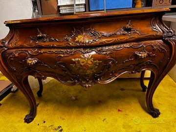 Cassettiera trumeau artigianale anni 70