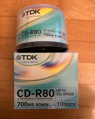 TDK Box 50 CD-R80 min. 52X 700MB + conf da 10