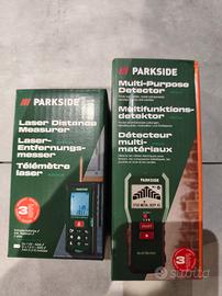 Rilevatore multifunzione e metro laser parkside 