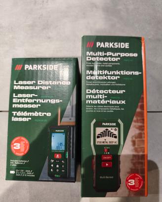 Rilevatore multifunzione e metro laser parkside 