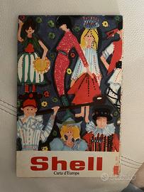 Carta geografica d’Europa Shell anni 70