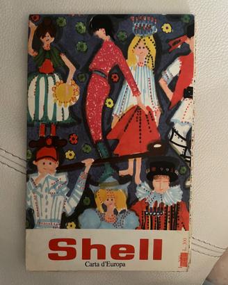 Carta geografica d’Europa Shell anni 70