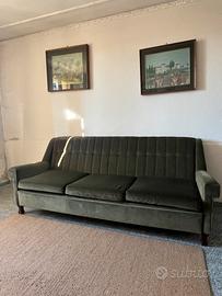 Divano letto in velluto verde