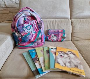 Zaino e astuccio unicorno GoPop
