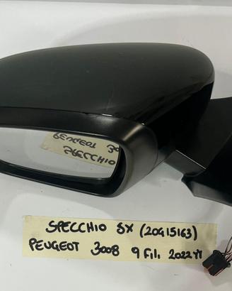 SPECCHIETTO RETROVISORE SINISTRO PEUGEOT 3008 Seri
