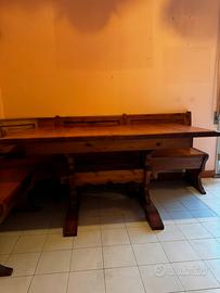 Tavolo in legno massello allungabile rustico