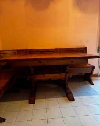 Tavolo in legno massello allungabile rustico