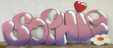 NOMI PER NEONATI IN LEGNO VERNICIATO cm 180x80