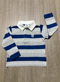 Polo bimbo 2 anni a righe grigia/blu Primigi