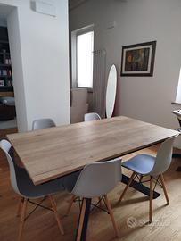 tavolo Ricci casa Noa rovere ferro allungabile 