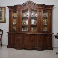 Mobile vetrina 4 ante radica noce stile classico