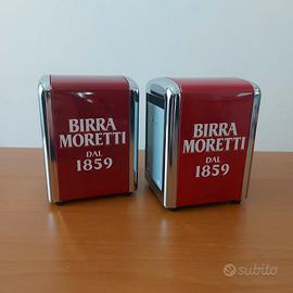 Portatovaglioli Birra Moretti Bar 2 pezzi Nuovi