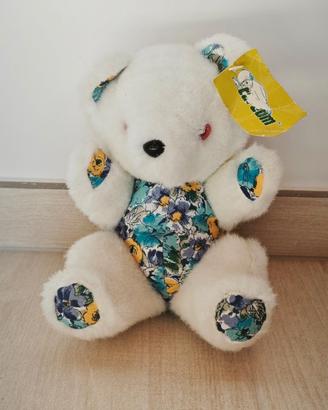 Peluche Vintage Orsetto Dim Fiorellini New