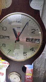 OROLOGIO DA MURO IN LEGNO CON METEO E MIS.UMIDITA'