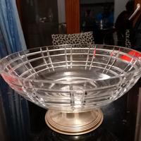Elegante Fruttiera in Cristallo e base in Argento
